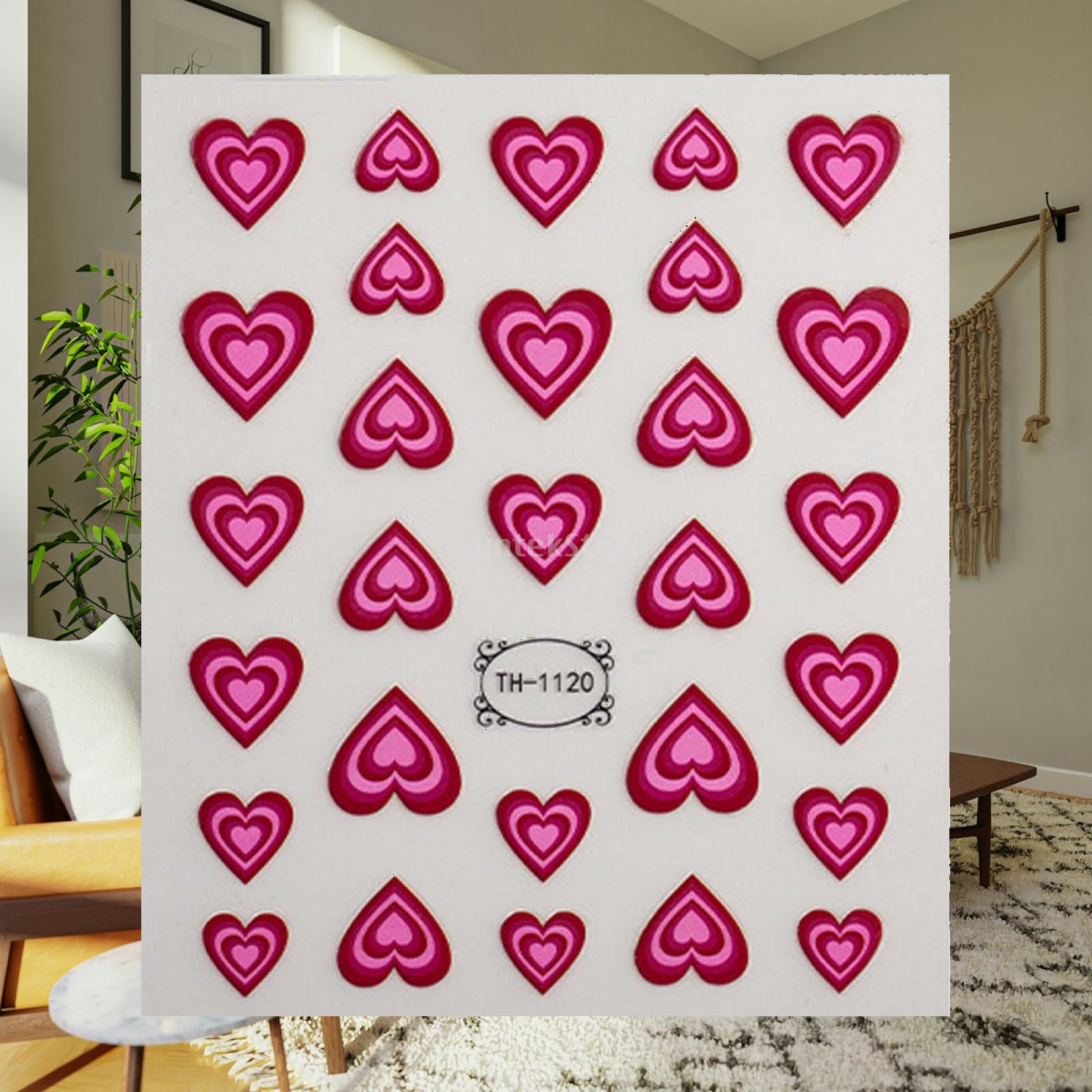 مجموعة ملصقات فن الأظافر ثلاثي - مراجعة Nail Art Valentines Day وسعره