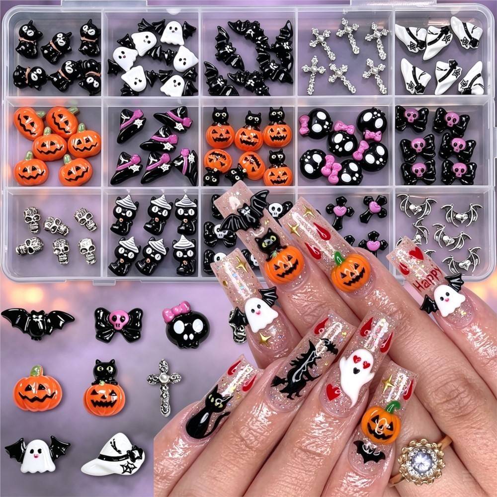 15grid 3D زينة أظافر هالوين لط - مراجعة Nail Art Valentines Day وسعره