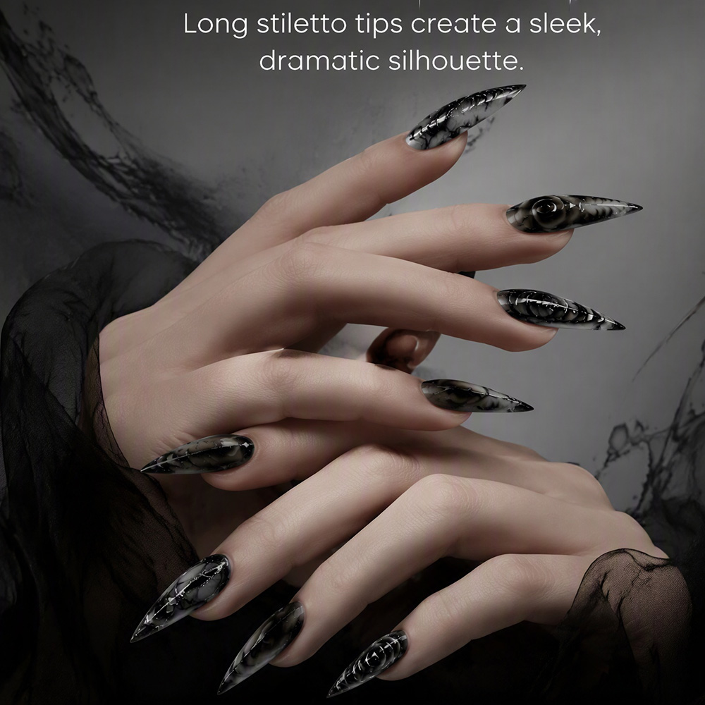 أظافر اصطناعية لامعة بتصميم قو - مراجعة Nail Art Press On وسعره
