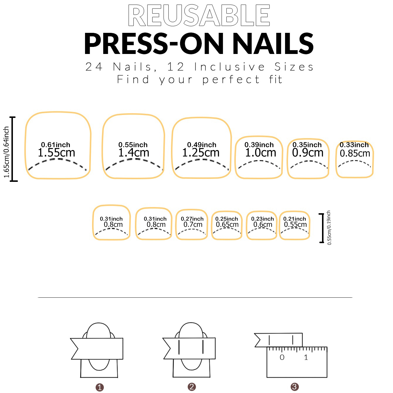 24 قطعة قصيرة مربعة الوردي مع  - مراجعة Nail Art Press On وسعره